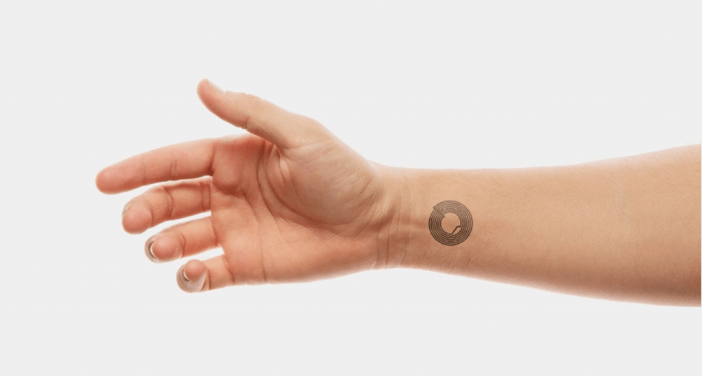 Smart skin a new technology for identification. It´s ultra wearable and it was designed for big events and festivals